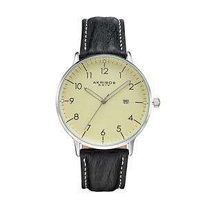Akribos XXIV Men's Element Leather Swiss Watch