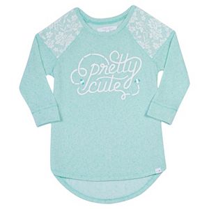 Girls 7-16 & Plus Size Harper & Elliott Lace Raglan Graphic Tee