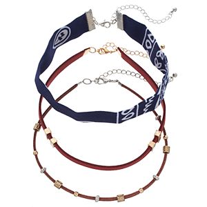 Mudd® Bandana & Faux Suede Choker Necklace Set