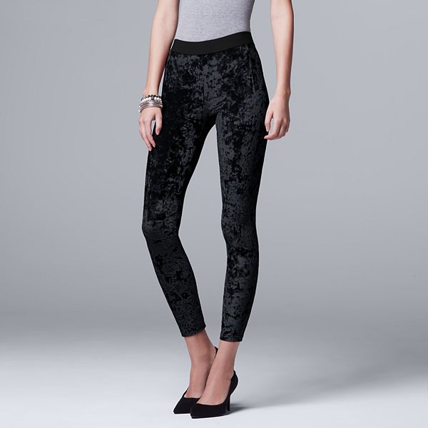 Women's Simply Vera Vera Wang Crushed Velvet Leggings