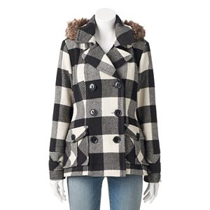 Juniors' Urban Republic Wool Blend Peacoat