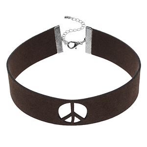 Mudd® Peace Sign Cutout Choker Necklace