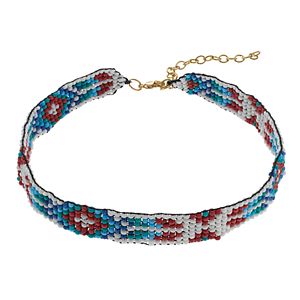 Mudd® Southwest Seed Bead Choker Necklace