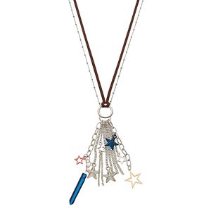 Mudd® Long Star Fringe Multi Strand Necklace