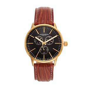 Akribos XXIV Men's Enterprise Leather Watch