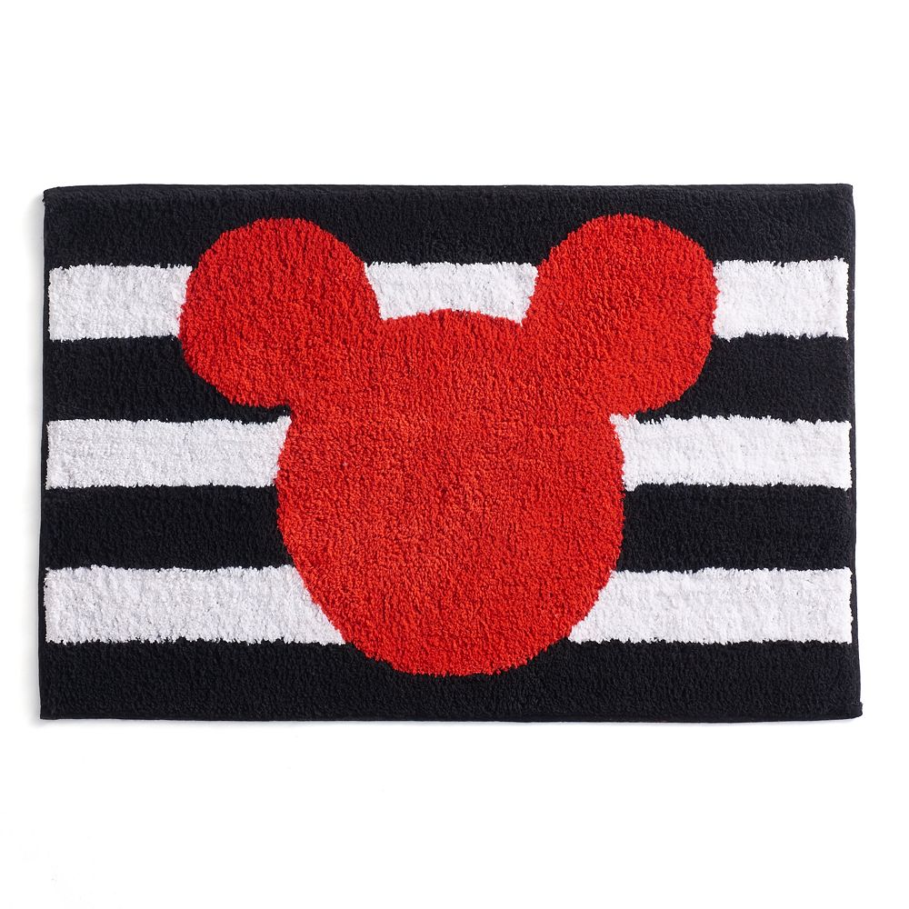 Disney S Mickey Mouse Stripe Bath Rug, Mickey Mouse Bath Rug