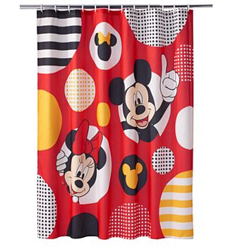 Disney S Mickey Minnie Mouse Polka, Disney S Mickey Minnie Mouse Fabric Shower Curtain By Jumping Beans