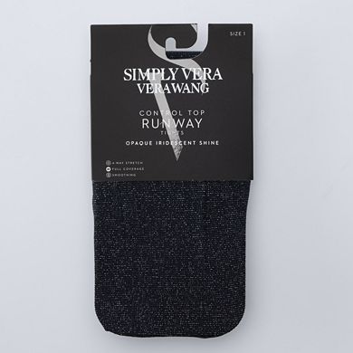 Simply Vera Vera Wang Glitzy Glam Control-Top 50D Tights