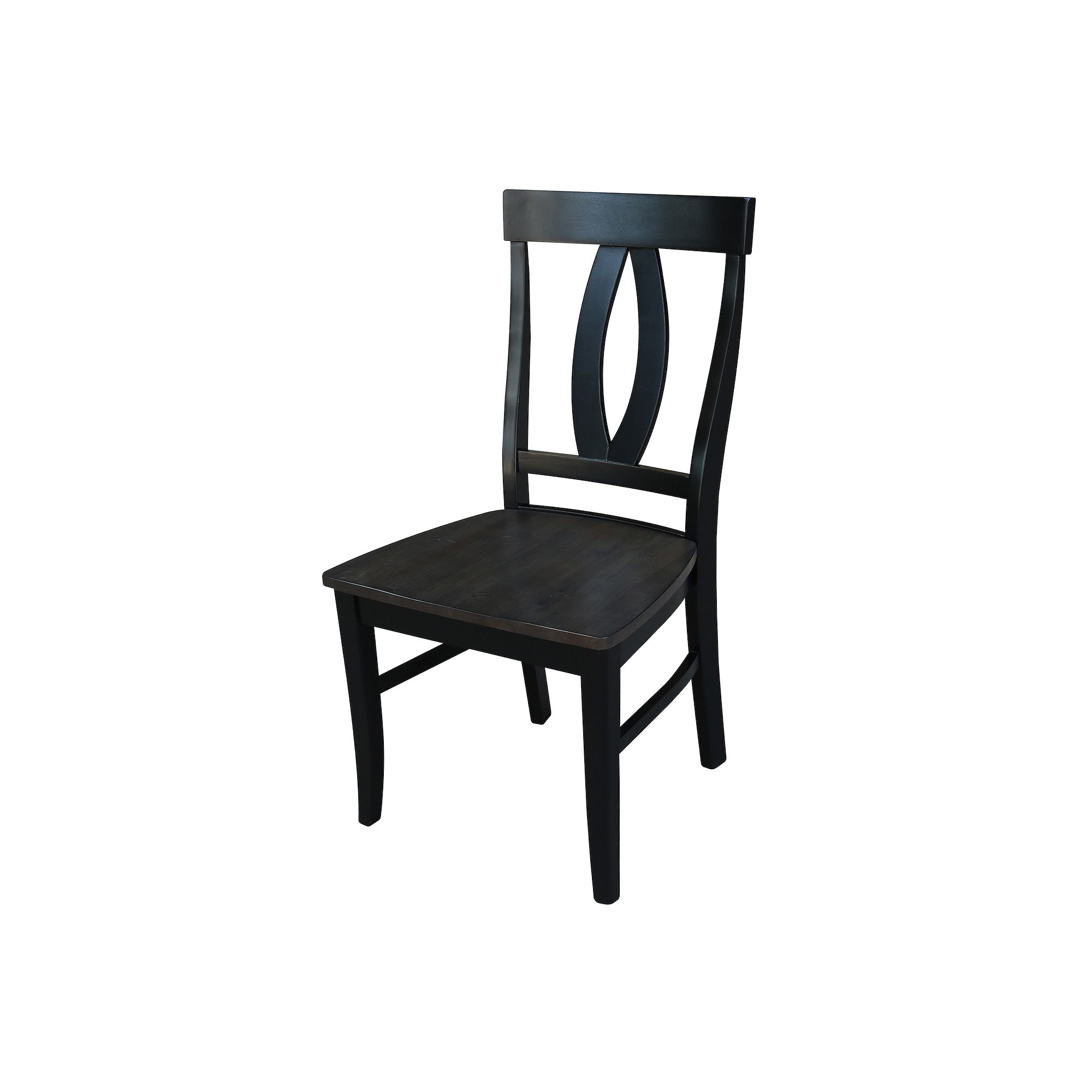 International Concepts Cosmo Splat Back Dining Chair 2-piece Set, Black