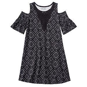 Girls 7-16 & Plus Size Mudd® Patterned Cold Shoulder Dress