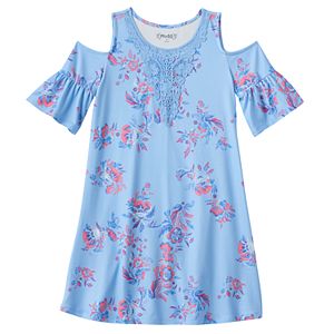 Girls 7-16 & Plus Size Mudd® Patterned Cold Shoulder Dress