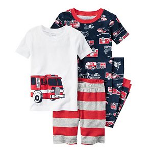 Boys 4-12 Carter's 4-Piece Fire Truck Pajama Set