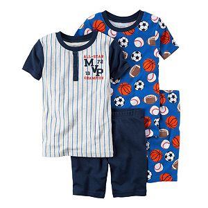 Boys 4-12 Carter's 4-Piece Sports Pajama Set