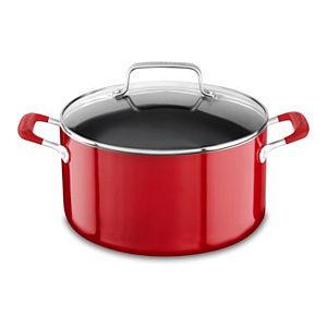 KitchenAid 6-qt. Aluminum Nonstick Low Casserole Pan with Lid