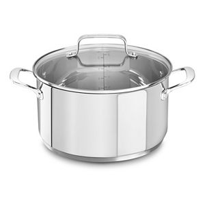 KitchenAid 6-qt. Stainless Steel Low Casserole Pan with Lid