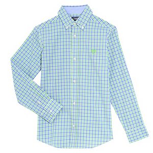 Boys 4-20 Chaps Plaid Button-Down Shirt