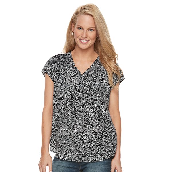 Women's Croft & Barrow® Printed Woven Top