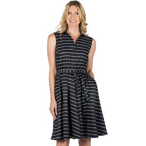 Women's Larry Levine Fit & Flare Stripe Dress