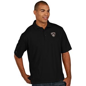 Men's Antigua Brooklyn Nets Pique Xtra-Lite Polo