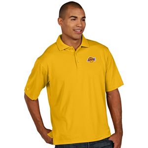 Men's Antigua Los Angeles Lakers Pique Xtra-Lite Polo