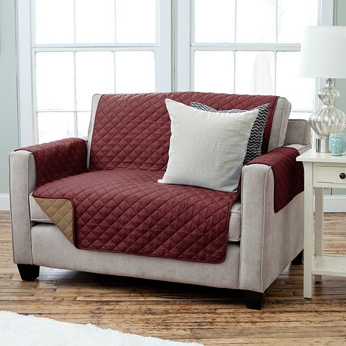 Home Fashion Designs Reversible Loveseat Slipcover