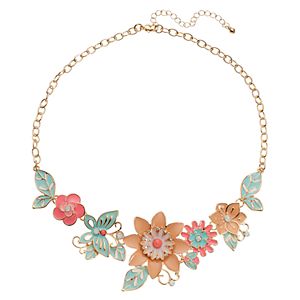 Mudd® Flower & Butterfly Statement Necklace