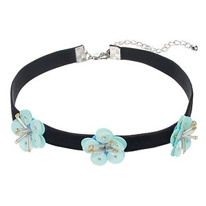 Mudd® Blue Flower Choker Necklace