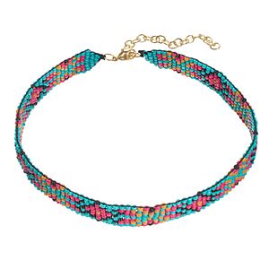 Mudd® Bird's-Eye Seed Bead Choker Necklace