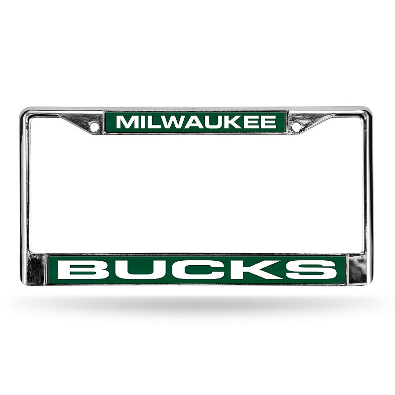 63870914 Milwaukee Bucks License Plate Frame, Green sku 63870914