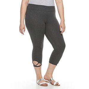 Plus Size French Laundry Cutout Capri Leggings