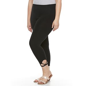 Plus Size French Laundry Cutout Capri Leggings