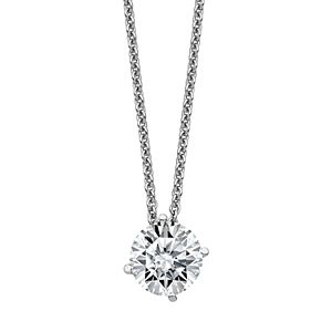 14k White Gold 1 Carat T.W. Lab-Created Moissanite Pendant