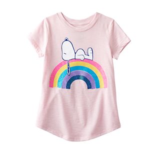 Girls 4-10 Jumping Beans® Peanuts Snoopy Rainbow Tee