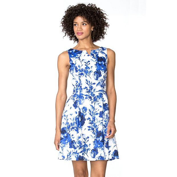 Cotton Sateen Fit & Flare Dress