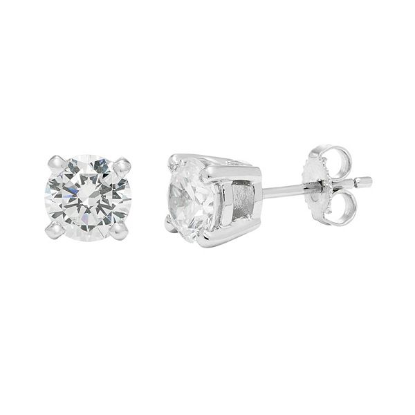 14k White Gold 2 Carat T.W. Lab-Created Moissanite Stud Earrings