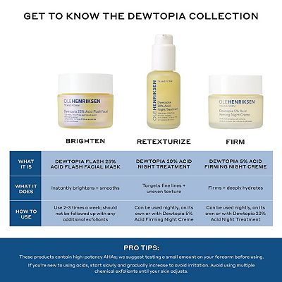 OLEHENRIKSEN Dewtopia 25% AHA + PHA Flash Facial Exfoliating Face Mask