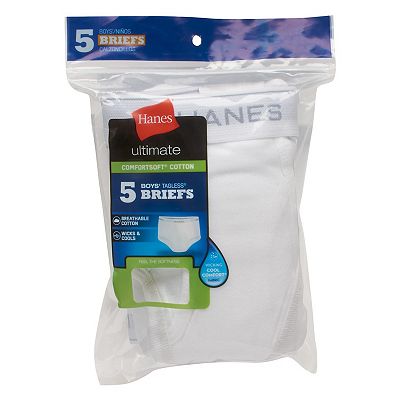 Amazon] 5-Pack Hanes Originals Boys' Cotton Stretch Boxer Briefs