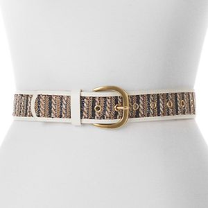Women's Apt. 9® Straw Striped Belt