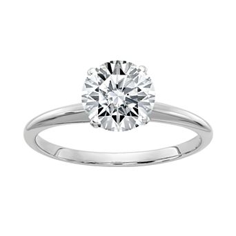 14k White Gold 1 3/4 Carat T.W. Lab-Created Moissanite Engagement Ring