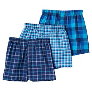 Boys Hanes 3-pack Plaid Boxers