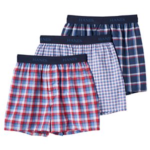 Boys Hanes 3-pack Plaid Boxers