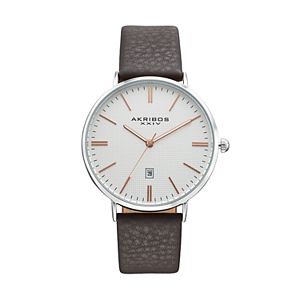 Akribos XXIV Men's Element Leather Watch