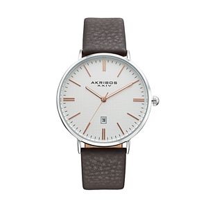 Akribos XXIV Men's Element Leather Watch