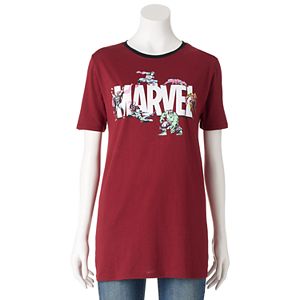 Juniors' Marvel Avengers Superheroes Graphic Tee