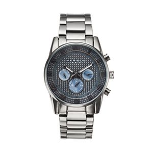 Akribos XXIV Men's Enterprise Crystal Stainless Steel Swiss Watch