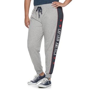 Juniors' Plus Size Marvel Hero Elite Captain America Jogger Pants by Her Universe