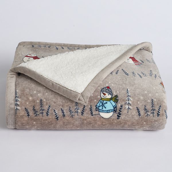 Cuddl Duds Sherpa Fleece Plush Throw