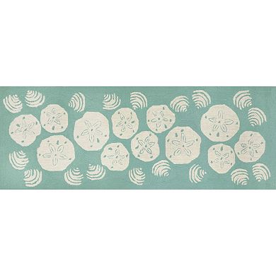 Liora Manne Front Porch Shell Toss Indoor Outdoor Rug 