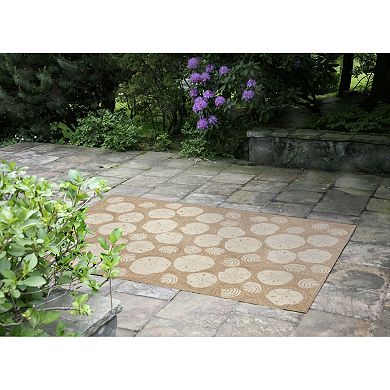 Liora Manne Front Porch Shell Toss Indoor Outdoor Rug 