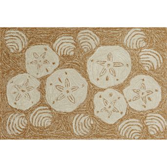 Liora Manne Front Porch Shell Toss Indoor Outdoor Rug
